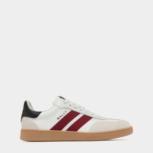 Retro Crest Sneaker in White Leather