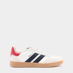 Retro Crest Sneaker in White Leather