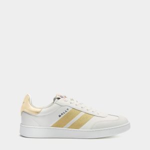 Retro Crest Sneaker in White Leather