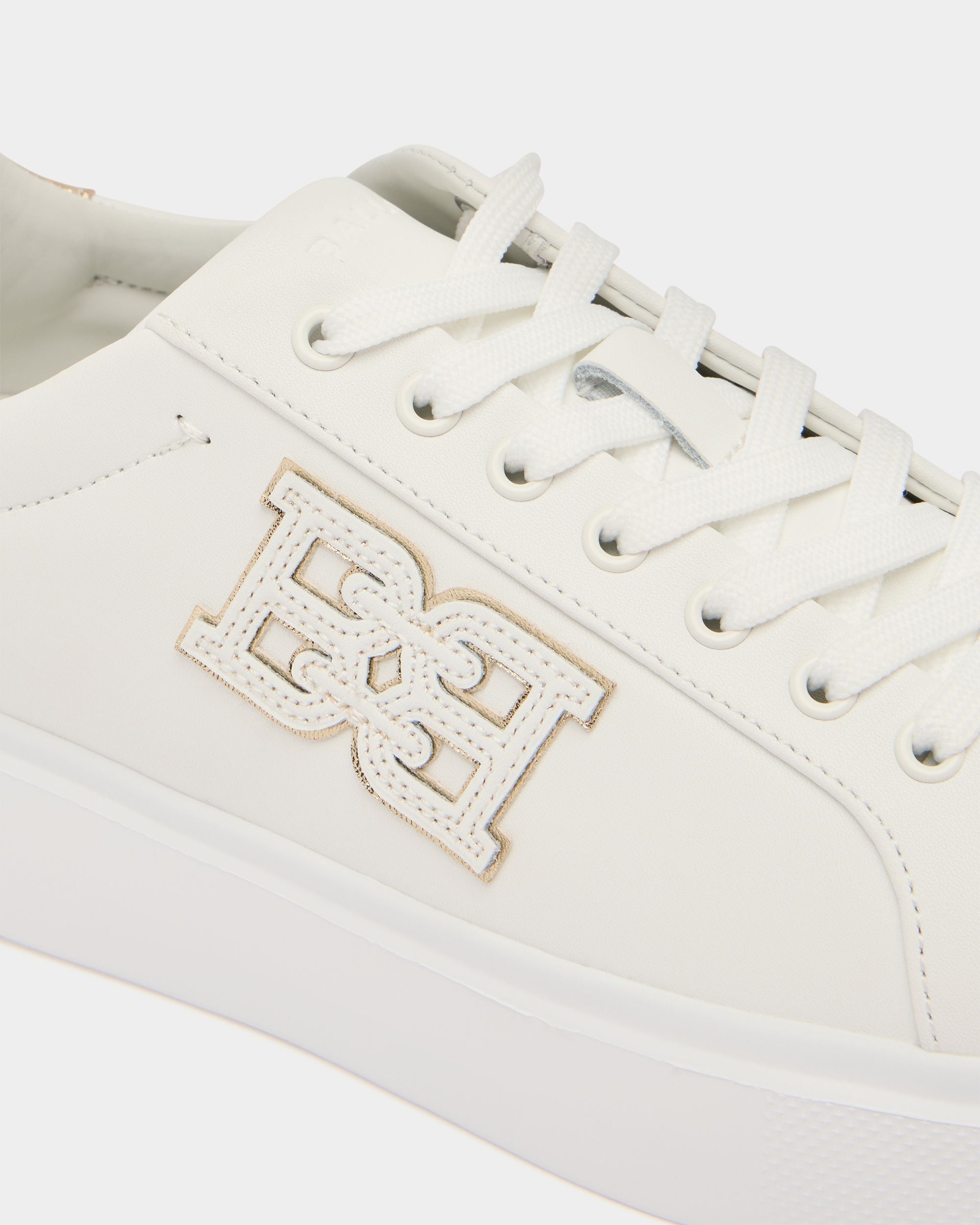 Blayze Sneaker in White and Gold Leather - Image 6