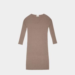 Wool & Cashmere Dress In Beige