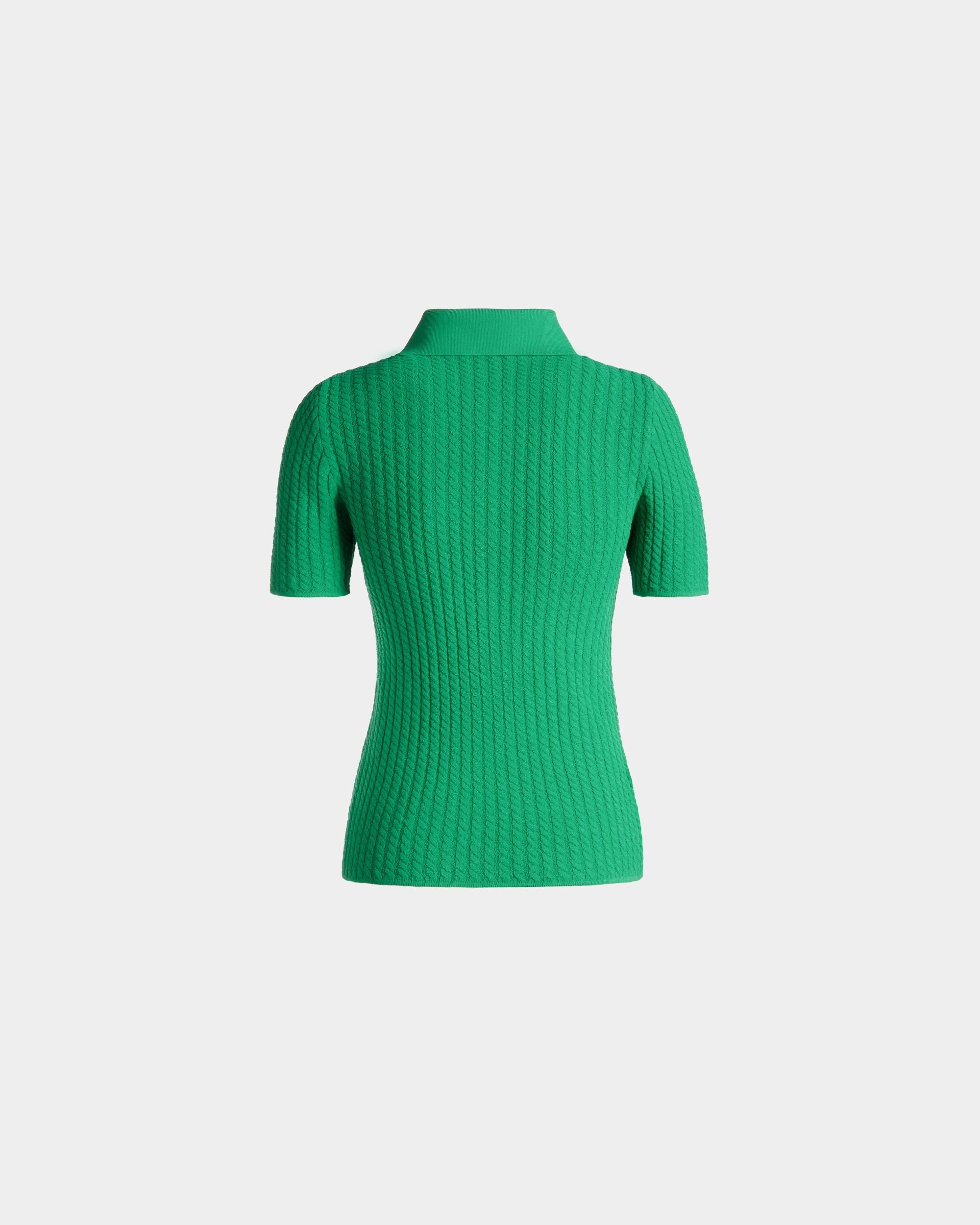 Half Zip Polo Shirt in Knit Fabric - Image 3