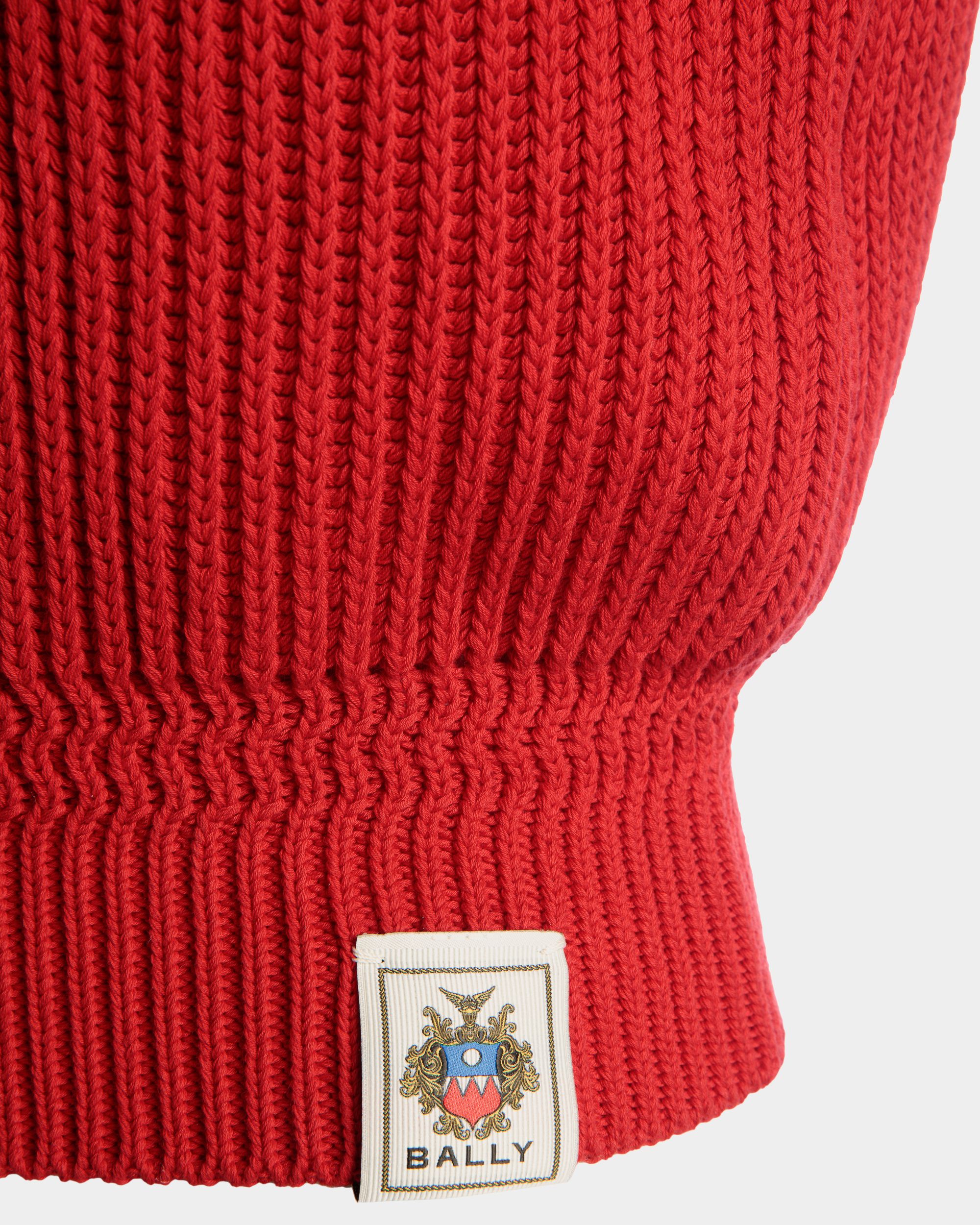 Knit Top in Candy Red Cotton - Image 2