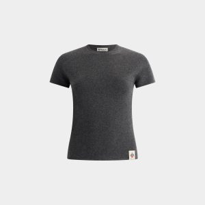 Knit Top in Dark Grey Cashmere