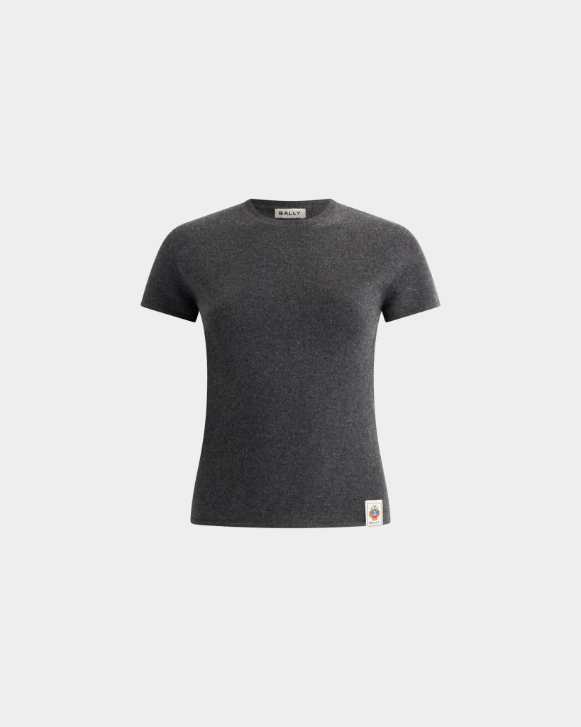 Knit Top in Dark Grey Cashmere