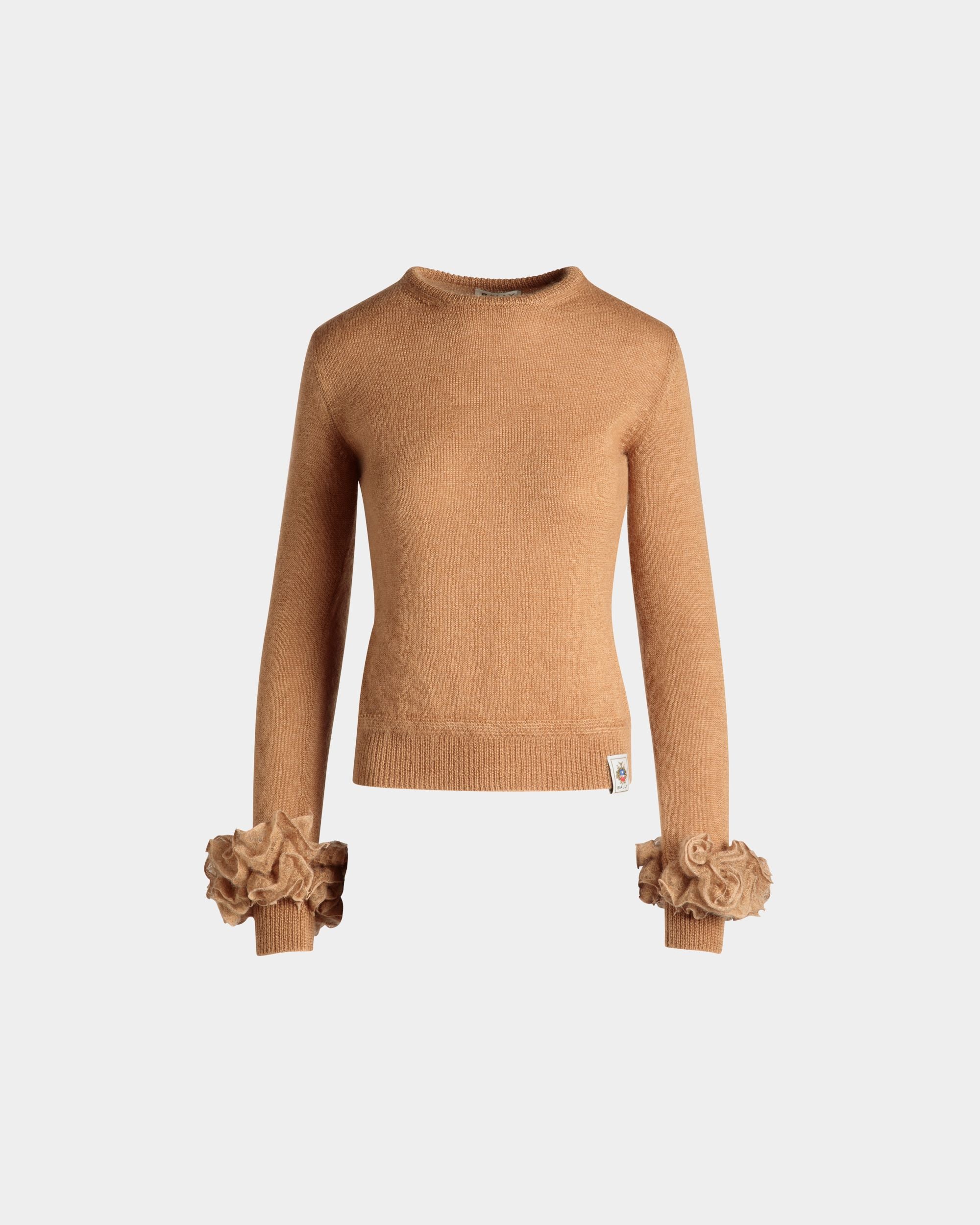Knit Top In Light Beige Mohair And Silk
