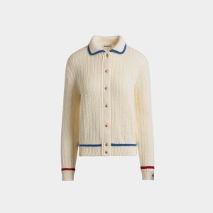 Cardigan in Ivory Cotton