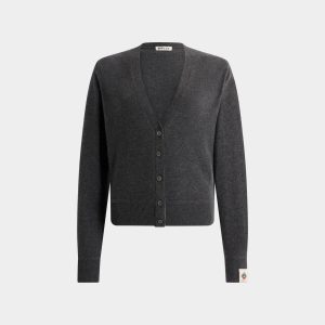 Cardigan in Dark Grey Cashmere