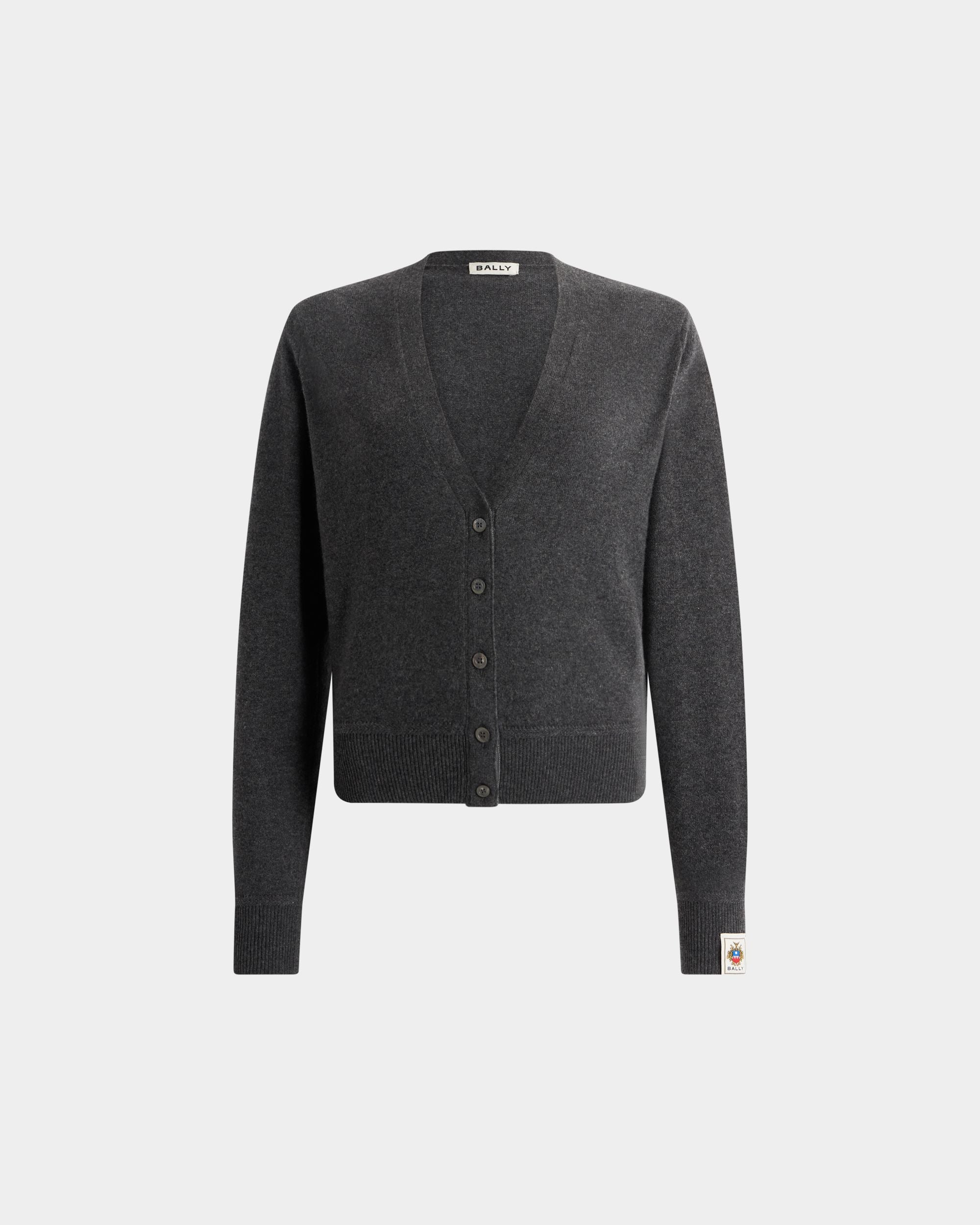 Cardigan in Dark Grey Cashmere