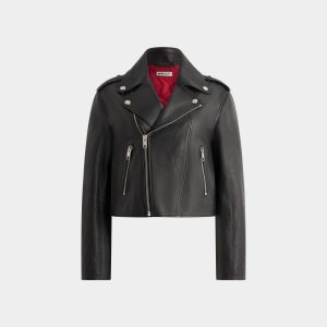 Biker Jacket in Black Leather