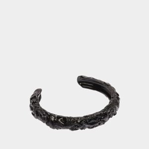 Sculptural-Effect Cuff Bracelet In Black