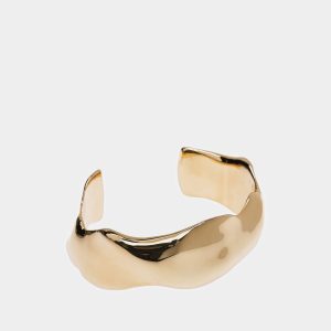 Chunky Cuff Bangle In Yellow-Gold