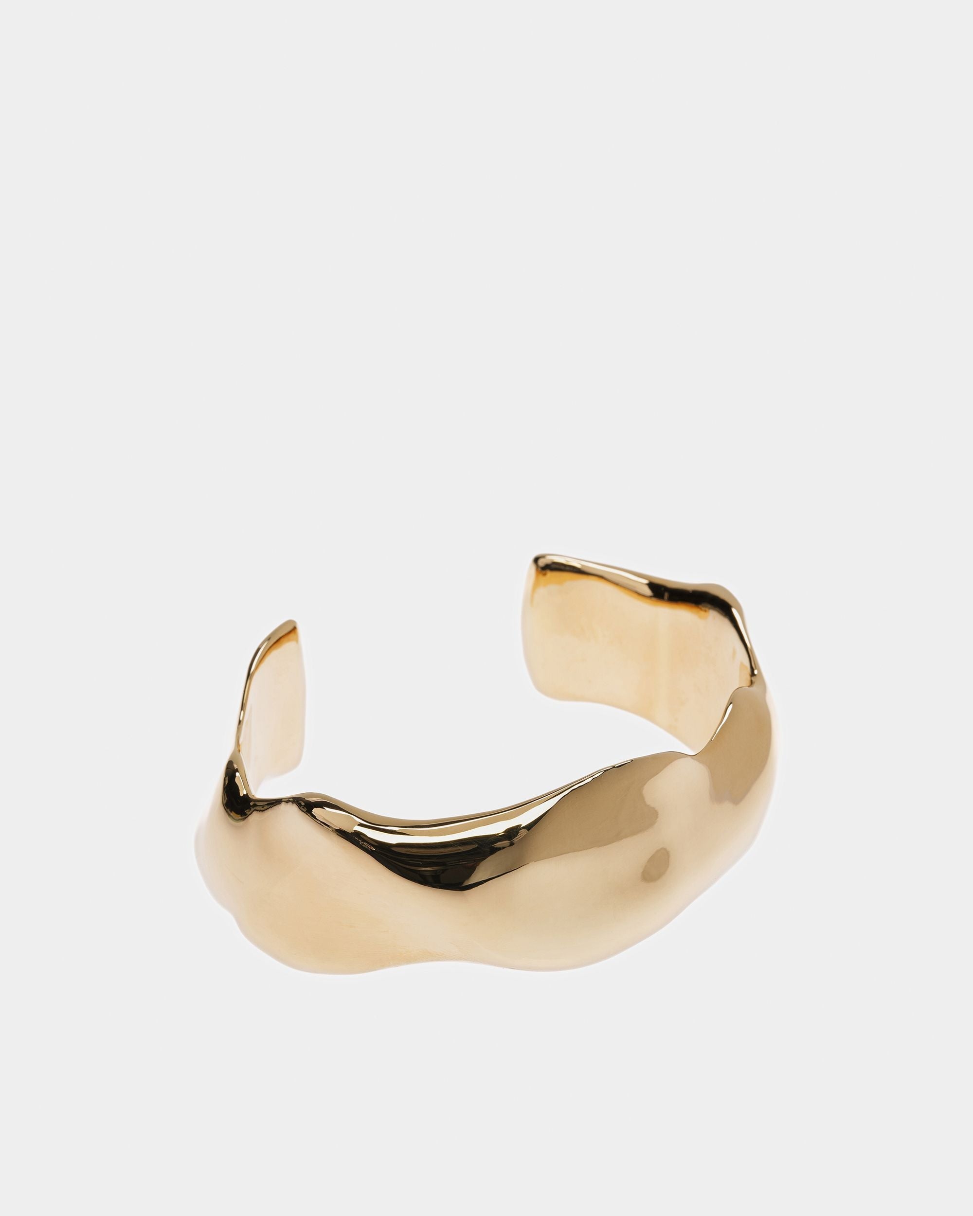 Chunky Cuff Bangle In Yellow-Gold