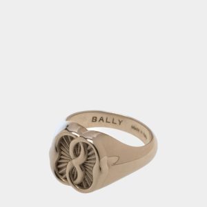 Emblem Ring In Silver Eco Brass