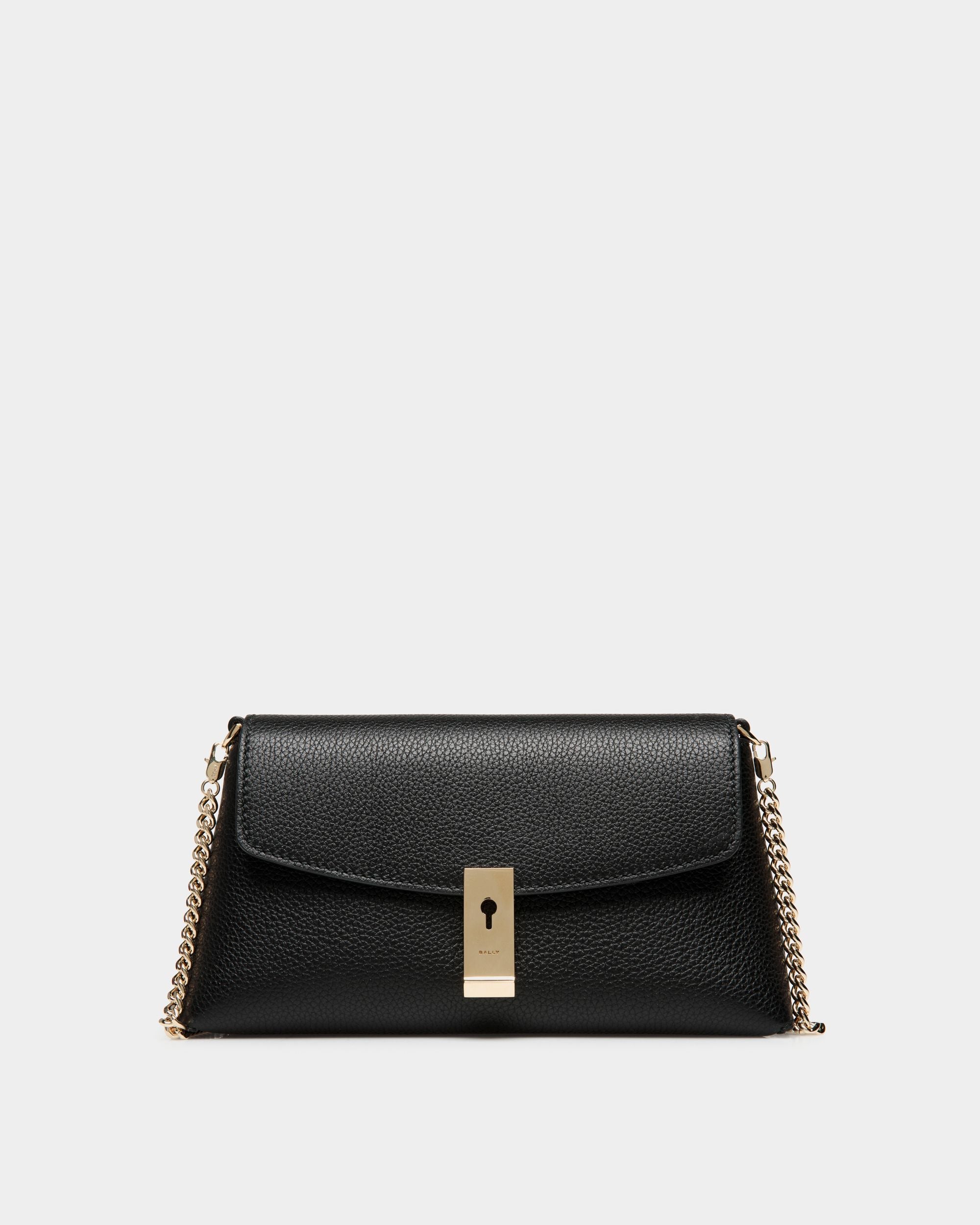 Lock Me Multifunctional Minibag In Black Grained Leather