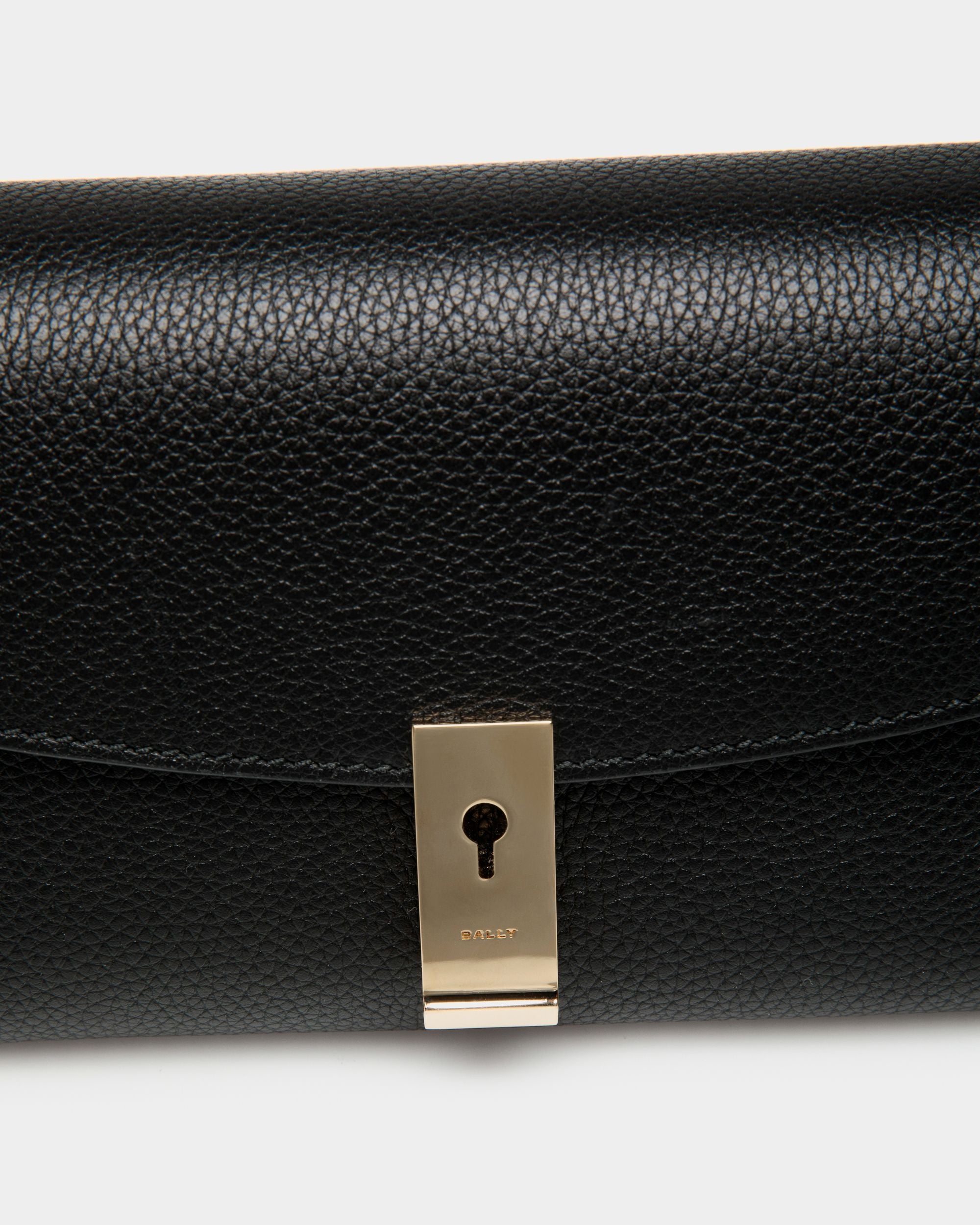 Lock Me Multifunctional Minibag In Black Grained Leather - Image 4