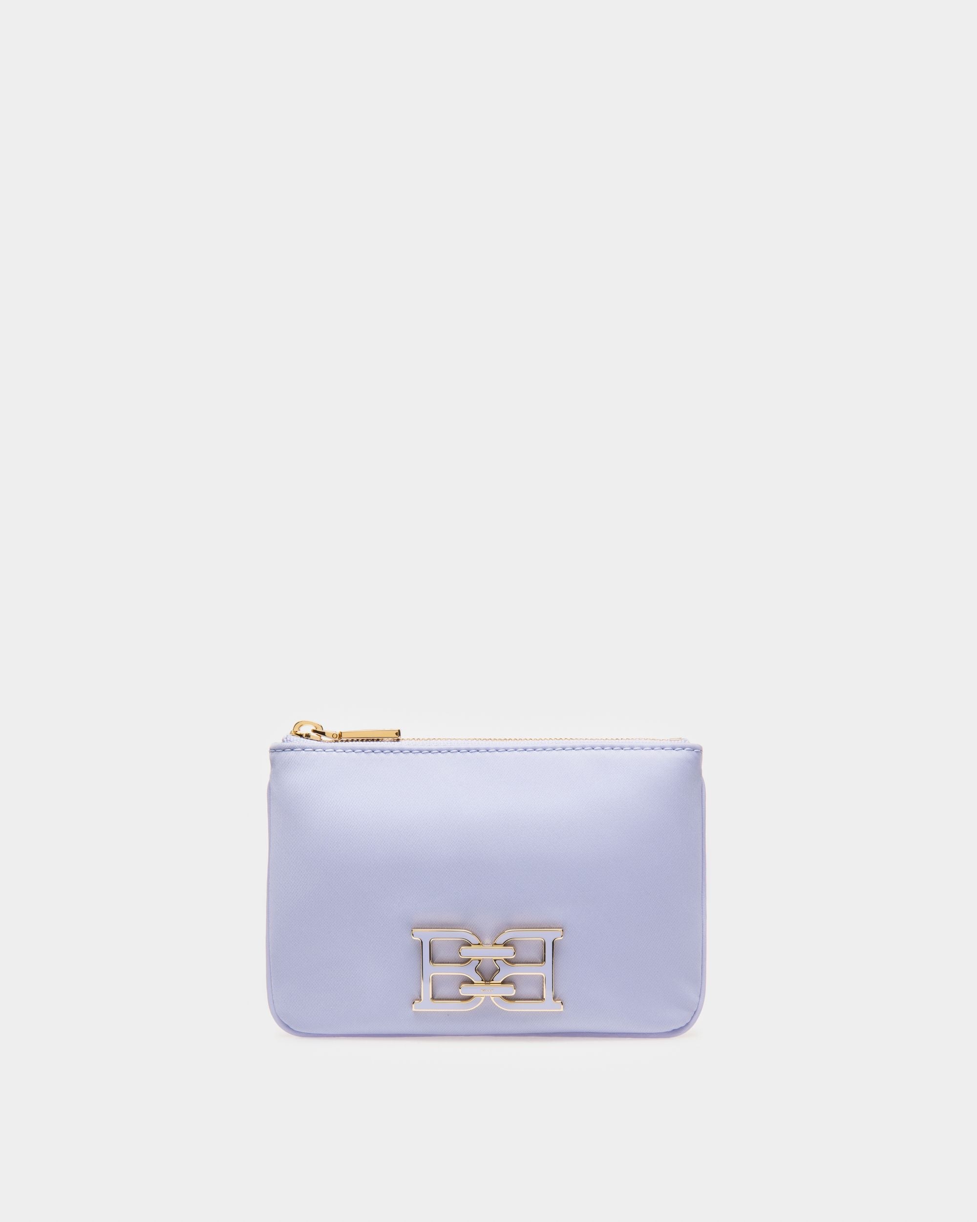 Evod Recycled Nylon And Leather Wallet In Lilac