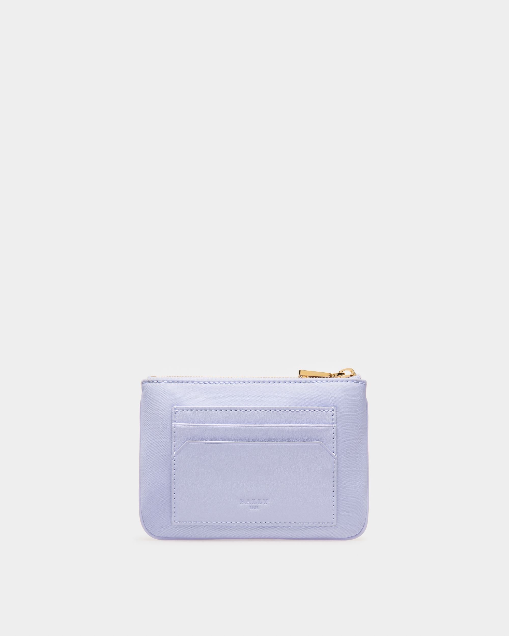Evod Recycled Nylon And Leather Wallet In Lilac - Image 2