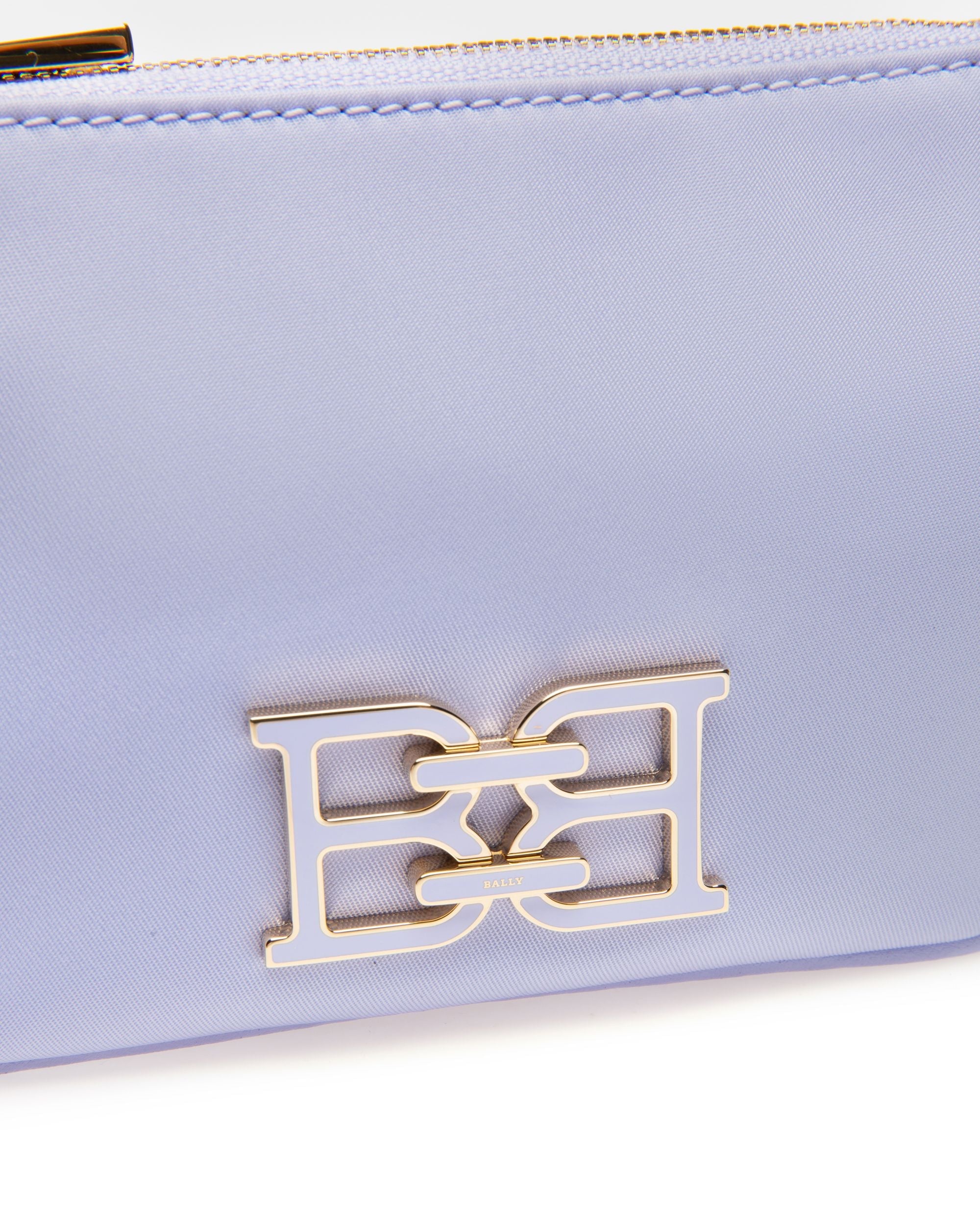 Evod Recycled Nylon And Leather Wallet In Lilac - Image 4