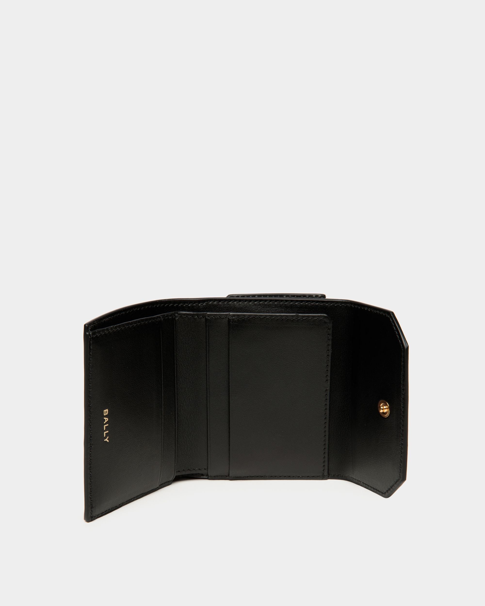 Emblem Wallet In Black Leather - Image 3