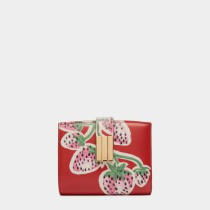Ollam Wallet in Strawberry Print Leather