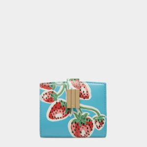 Ollam Wallet in Strawberry Print Leather