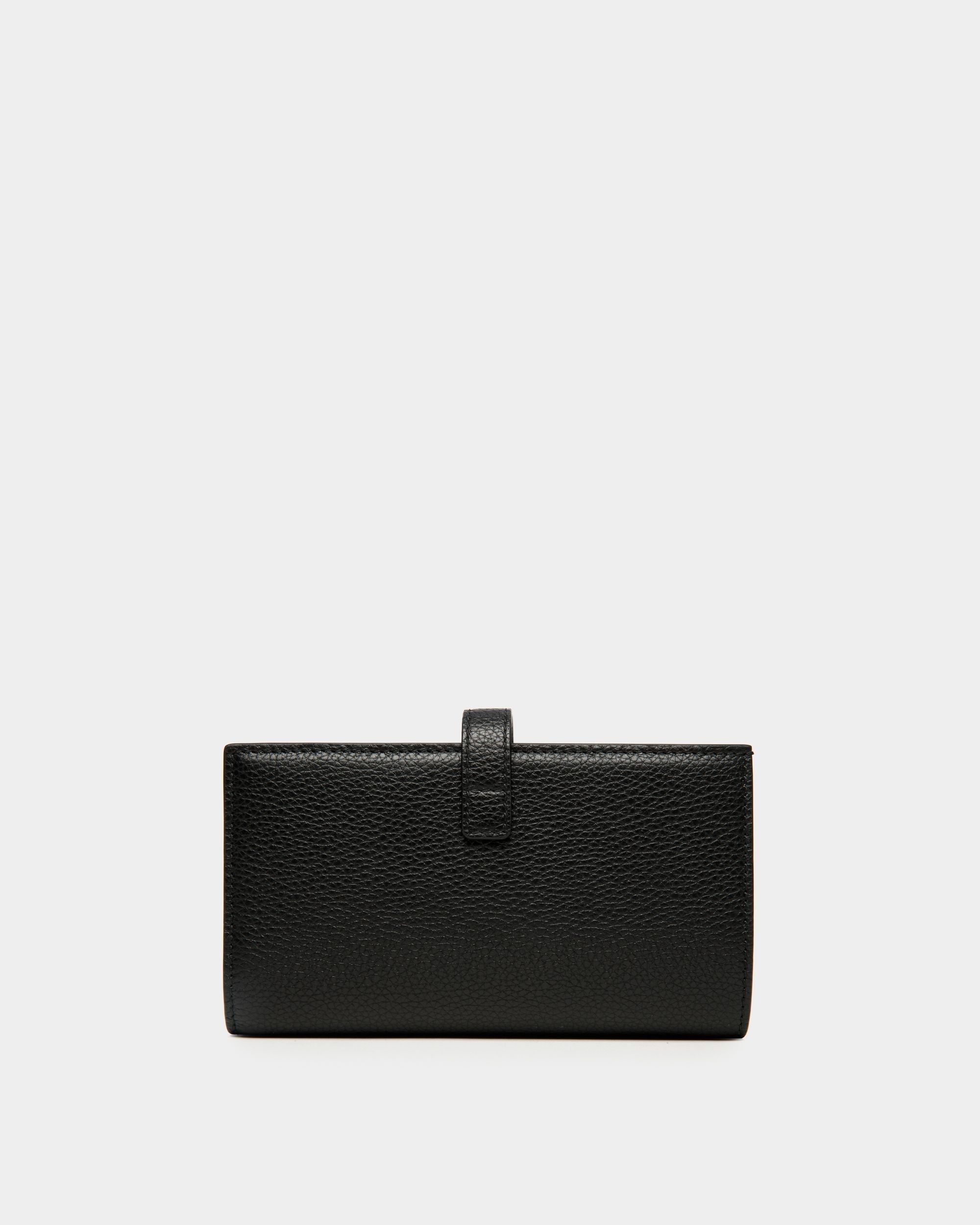 Lock Me Long Wallet In Black Grained Leather - Image 2