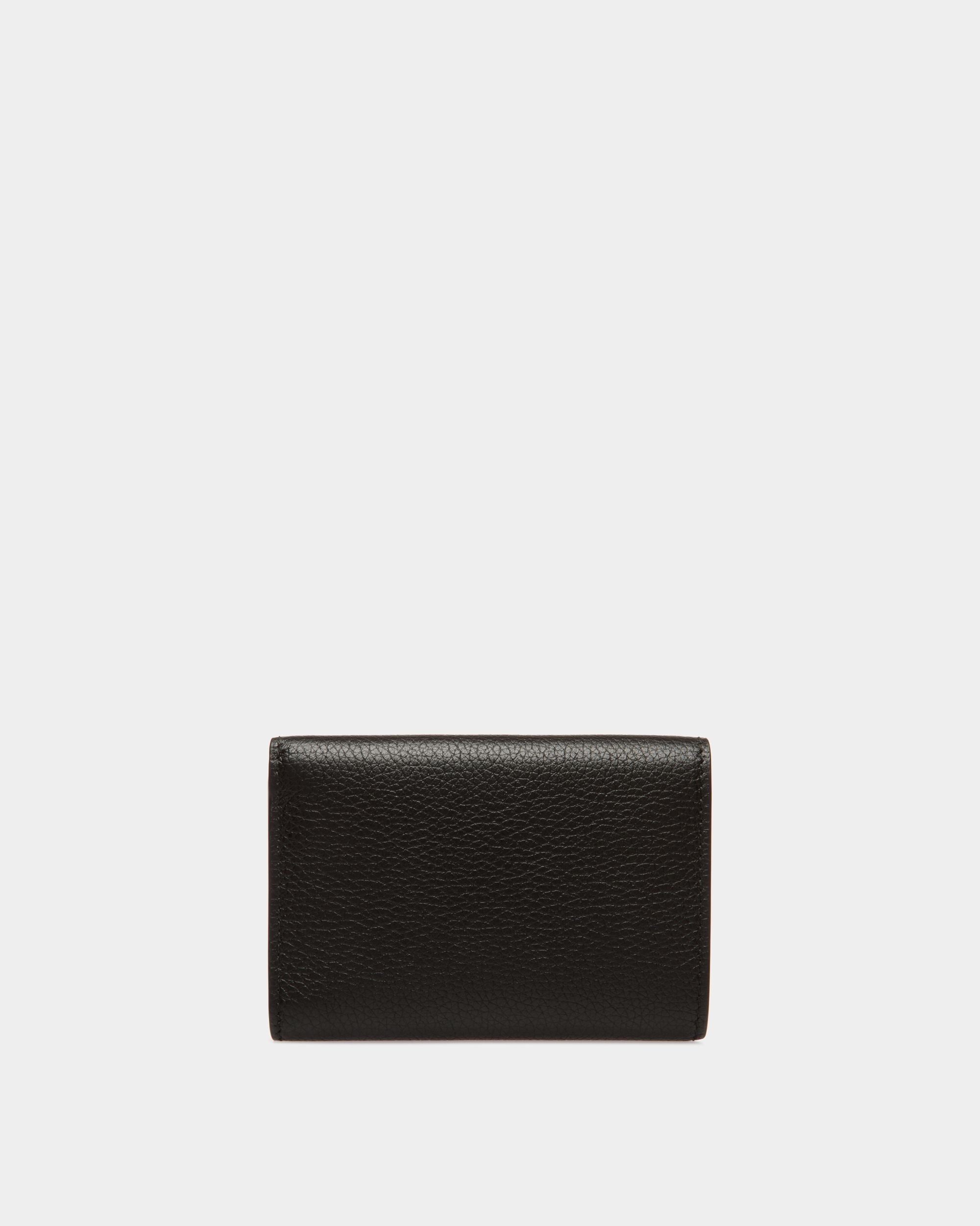 Lock Me Wallet In Black Grained Leather - Image 2