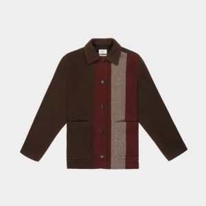 Wool Mix Jacket In Ebony Brown