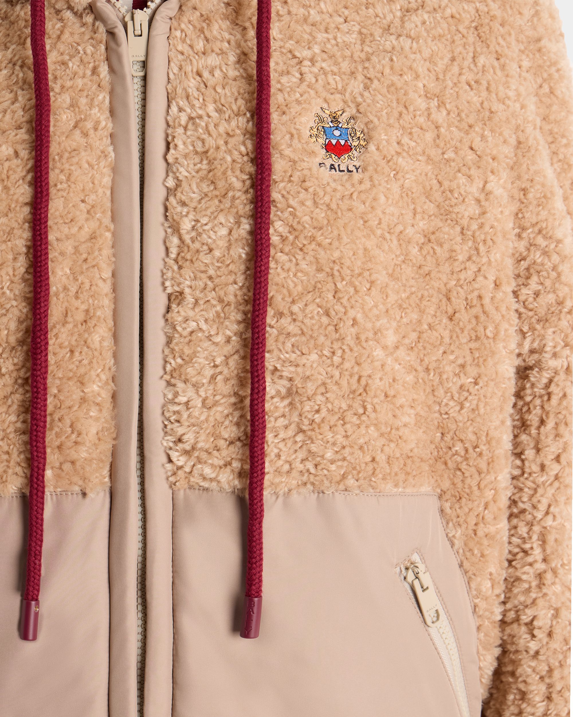 Fleece Jacket in Beige Polyester - Image 4