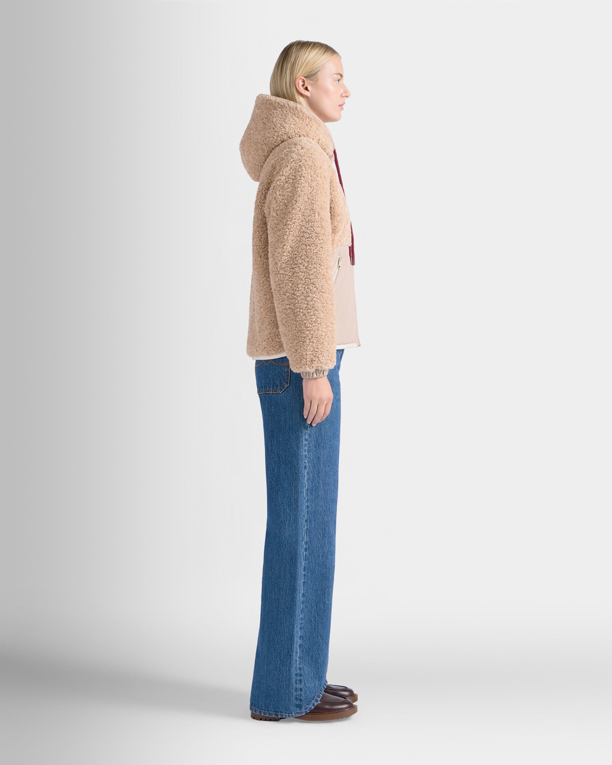 Fleece Jacket in Beige Polyester - Image 5