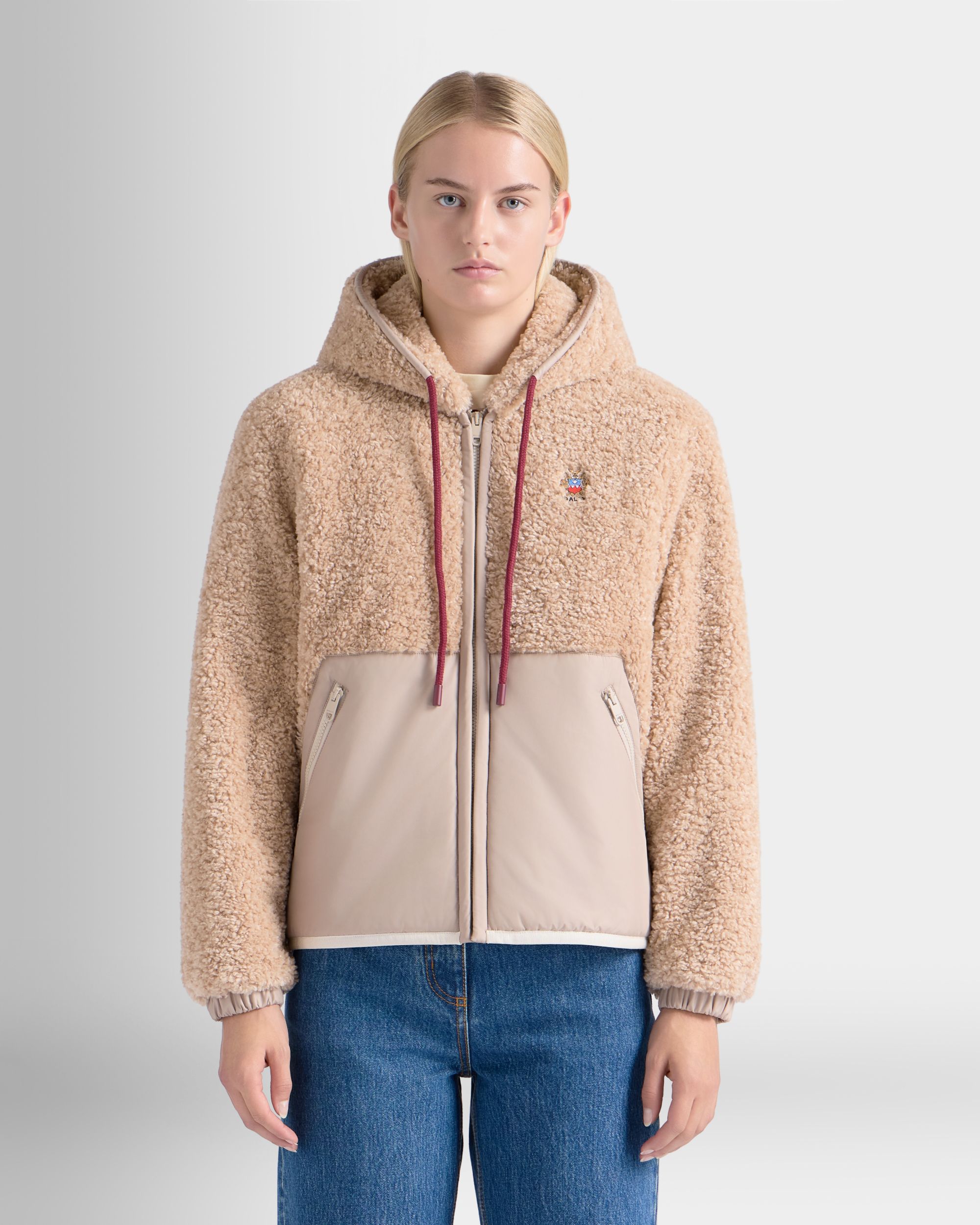 Fleece Jacket in Beige Polyester - Image 8