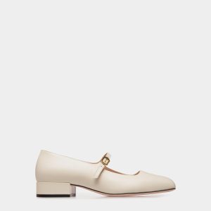 Ballyrina Pump in White Leather