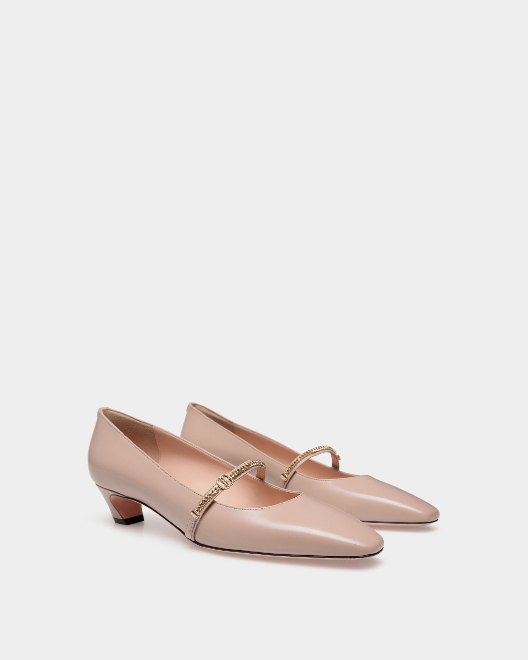 Sylt Mary-Jane Pump In Light Beige Brushed Leather - Image 3