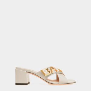 Bally Spell Heeled Slide in Leather