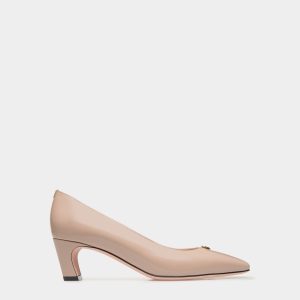 Sylt Pump In Light Beige Brushed Leather