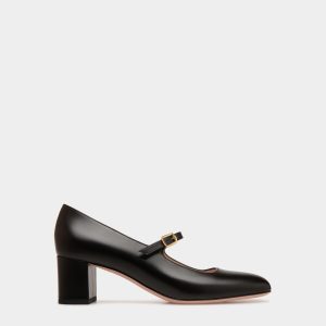 Ballyrina Pump in Black Leather