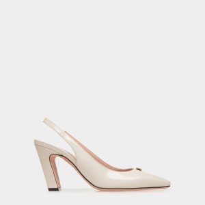 Sylt Slingback Pump In White Leather