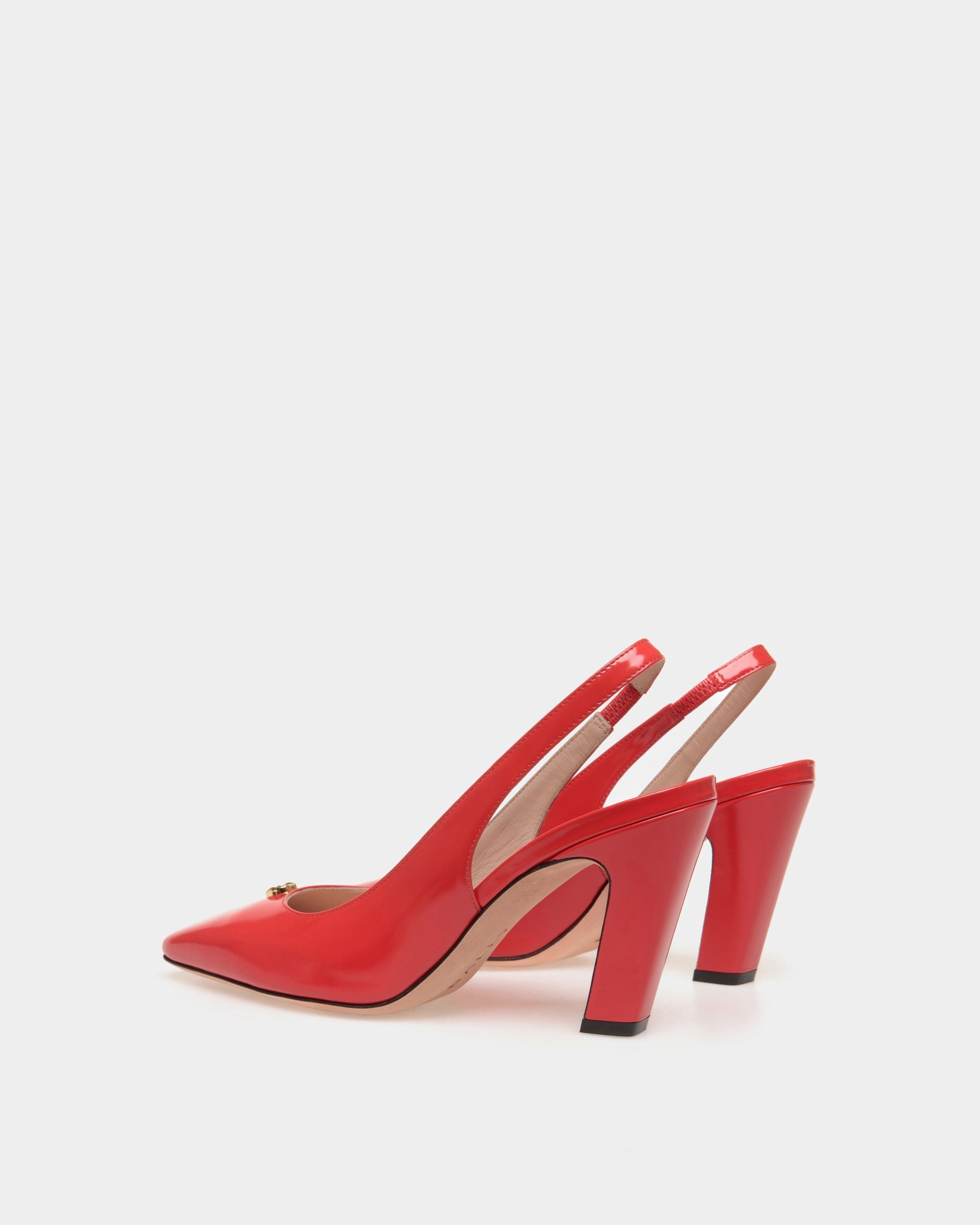 Sylt Slingback Pump In Red Leather - Image 3