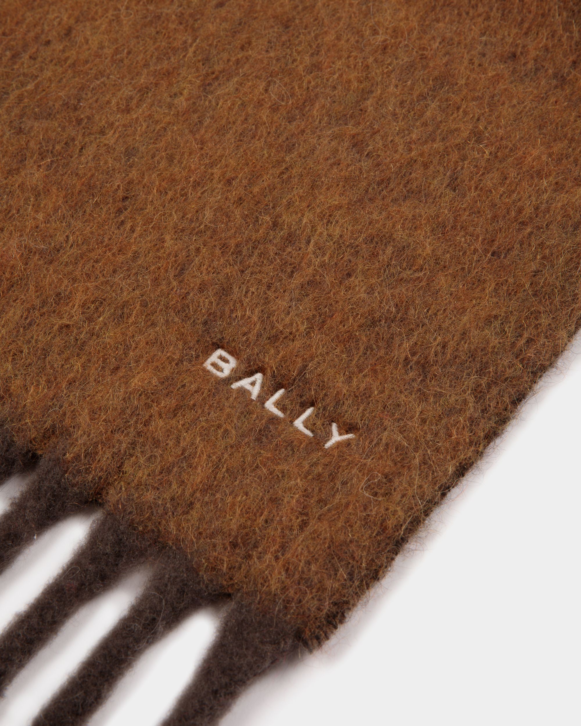 Scarf In Ebano And Brown Wool Blend - Image 2