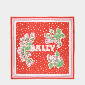 Foulard in Strawberry Print Silk