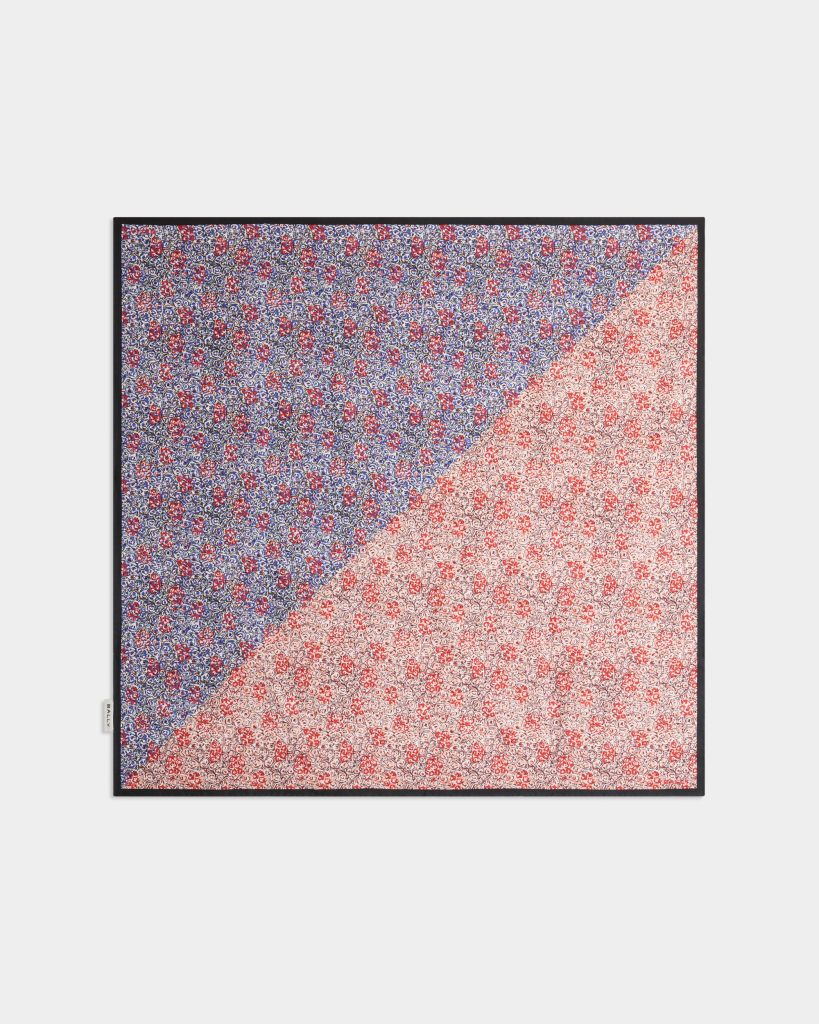 Silk Scarf in Multicolor Twill